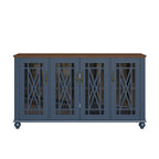 Buffet d'appoint de cuisine en bois de style vintage de 63 po de largeur
