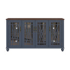 Buffet d'appoint de cuisine en bois de style vintage de 63 po de largeur