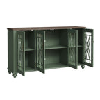 Buffet d'appoint de cuisine en bois de style vintage de 63 po de largeur