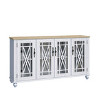 Buffet d'appoint de cuisine en bois de style vintage de 63 po de largeur