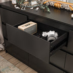 Commode d'appoint à 9 tiroirs 63W pour salon, chambre à coucher