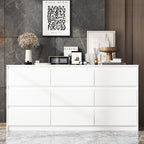 Commode d'appoint à 9 tiroirs 63W pour salon, chambre à coucher