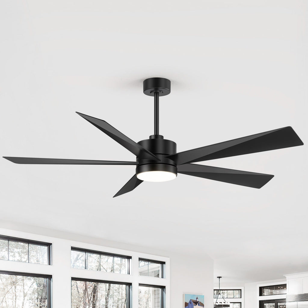 Ventilateur de plafond LED Breezary 65/52/42 à 5 pales avec kit d'éclairage et télécommande