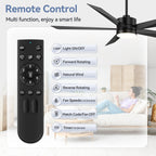 Ventilateur de plafond LED Breezary 65/52/42 à 5 pales avec kit d'éclairage et télécommande