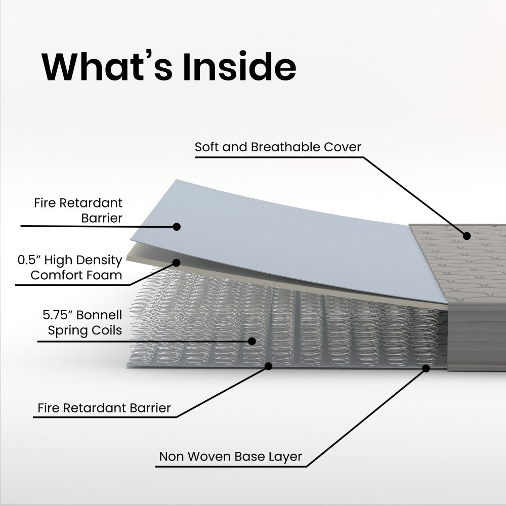Matelas hybride à ressorts et plateau moyen