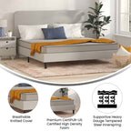 Matelas hybride à ressorts et plateau moyen