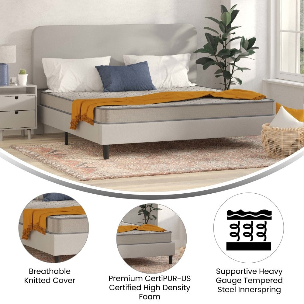 Matelas hybride à ressorts et plateau moyen