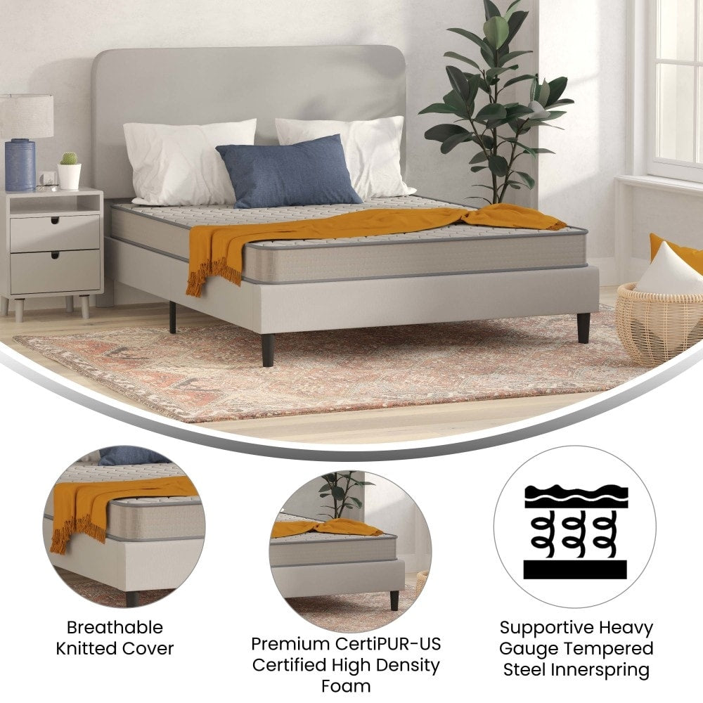 Matelas hybride à ressorts et plateau moyen