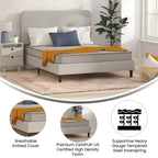 Matelas hybride à ressorts et plateau moyen