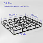 Sommier métallique FSCHOS de 7 pouces, sommier de base, sans pieds