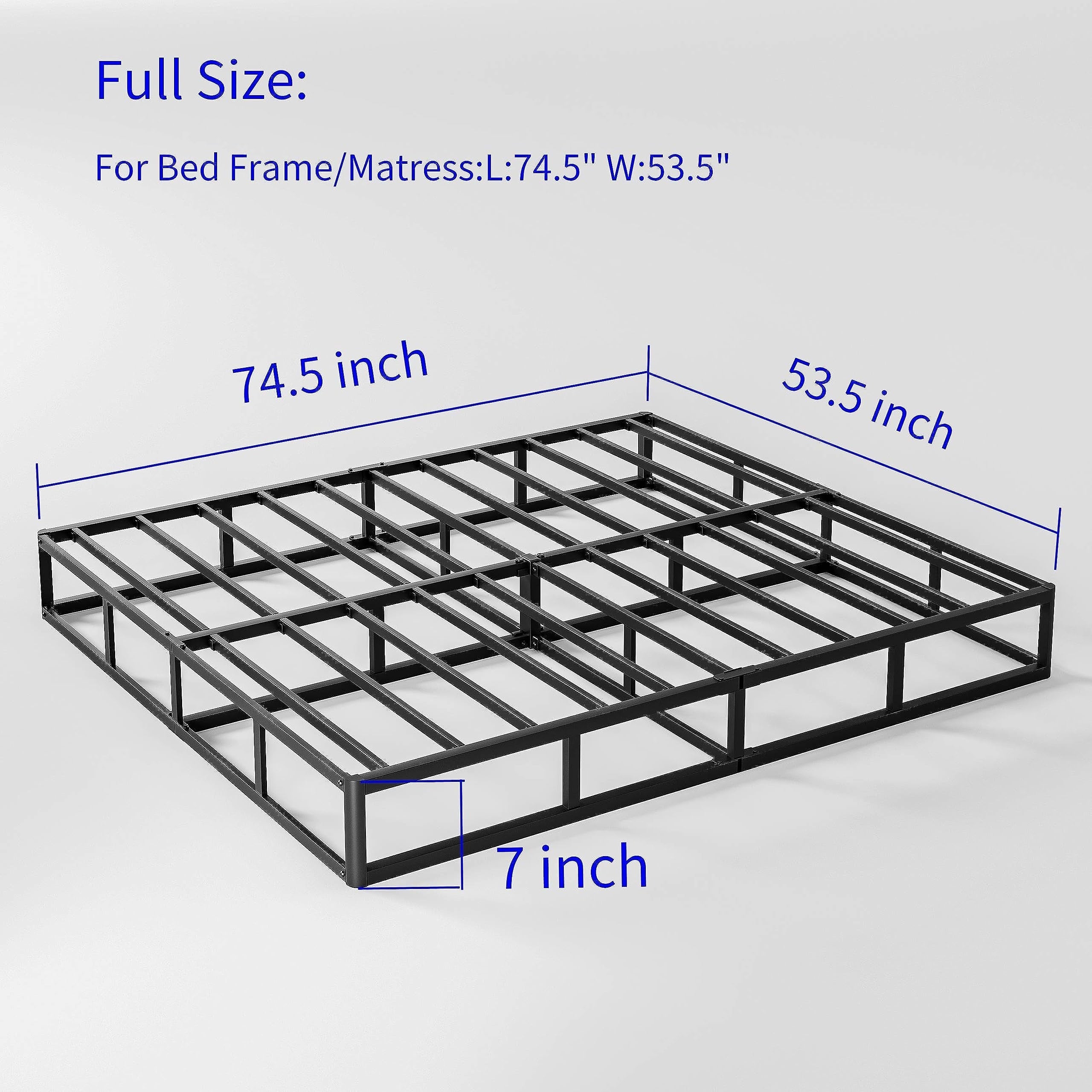 Sommier métallique FSCHOS de 7 pouces, sommier de base, sans pieds