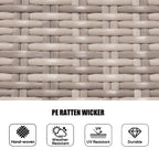Ensemble de salle à manger rond en rotin et osier pour patio extérieur 7 pièces avec coussins par Moda Furnishings