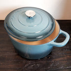 Cocotte ronde en fonte de 7 litres en frêne
