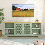 Meuble TV décoratif rustique à motif floral de 70 po pouvant accueillir jusqu'à 80 téléviseurs