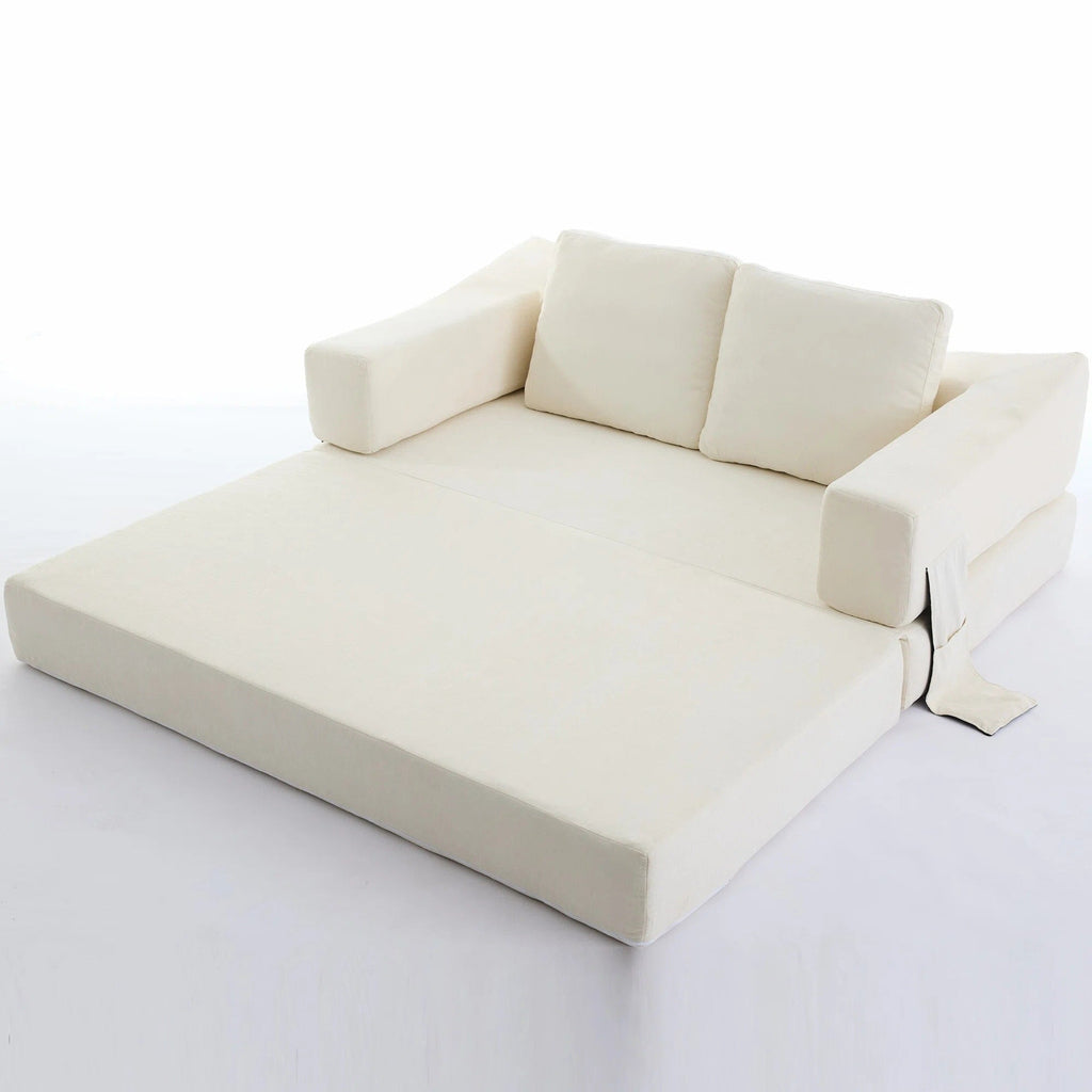 Canapé-lit convertible rembourré 70,87 $, fauteuil convertible, canapé de sol confortable pour salon, chambre, tissu chenille