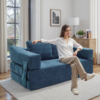 Canapé-lit convertible rembourré 70,87 $, fauteuil convertible, canapé de sol confortable pour salon, chambre, tissu chenille
