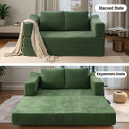 Canapé-lit convertible rembourré 70,87 $, fauteuil convertible, canapé de sol confortable pour salon, chambre, tissu chenille