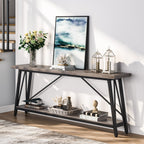 Table console d'entrée de style industriel extra-longue de 70,9 pouces