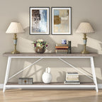 Table console d'entrée de style industriel extra-longue de 70,9 pouces