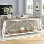 Table console d'entrée de style industriel extra-longue de 70,9 pouces