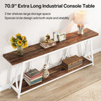 Table console extra longue de 70,9 pouces, table d'appoint pour salon
