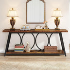 Table console extra longue de 70,9 pouces, table d'appoint pour salon