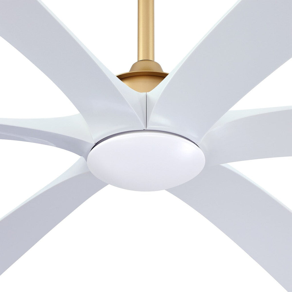 Grand ventilateur de plafond à courant continu à 6 pales en bois flotté de 72 pouces avec lumière et télécommande