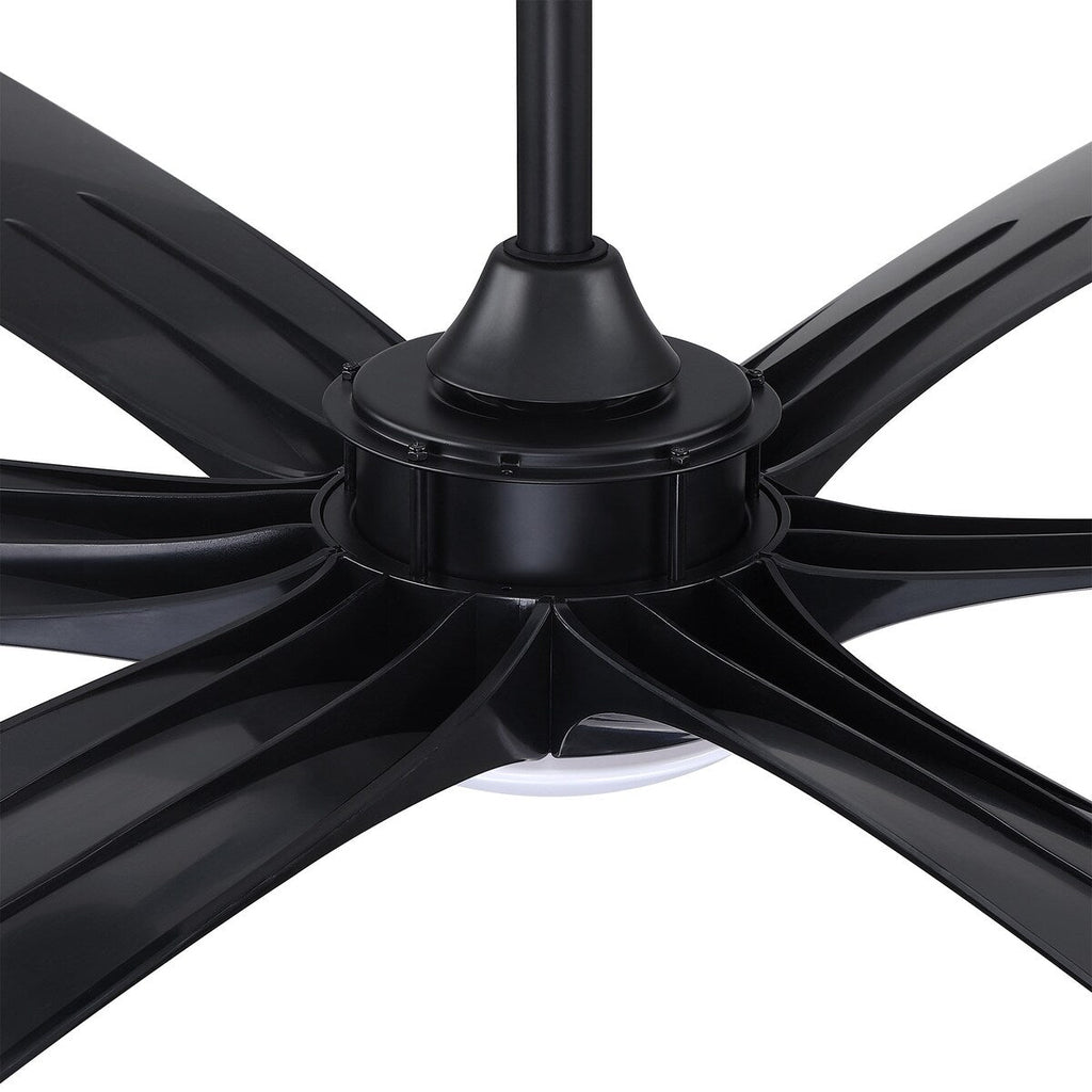 Grand ventilateur de plafond à courant continu à 6 pales en bois flotté de 72 pouces avec lumière et télécommande