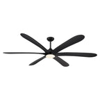 Grand ventilateur de plafond à courant continu à 6 pales en bois flotté de 72 pouces avec lumière et télécommande