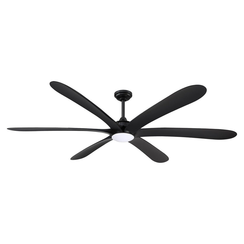 Grand ventilateur de plafond à courant continu à 6 pales en bois flotté de 72 pouces avec lumière et télécommande