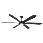 Grand ventilateur de plafond à courant continu à 6 pales en bois flotté de 72 pouces avec lumière et télécommande