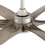Grand ventilateur de plafond à courant continu à 6 pales en bois flotté de 72 pouces avec lumière et télécommande