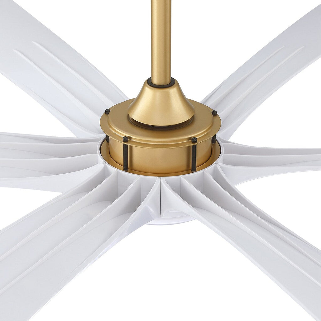 Grand ventilateur de plafond à courant continu à 6 pales en bois flotté de 72 pouces avec lumière et télécommande