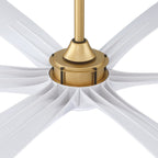 Grand ventilateur de plafond à courant continu à 6 pales en bois flotté de 72 pouces avec lumière et télécommande