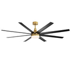 Grand ventilateur de plafond de 72 pouces avec télécommande et éclairage LED - 8 pales