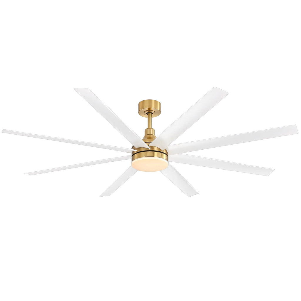 Grand ventilateur de plafond de 72 pouces avec télécommande et éclairage LED - 8 pales