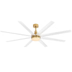 Grand ventilateur de plafond de 72 pouces avec télécommande et éclairage LED - 8 pales