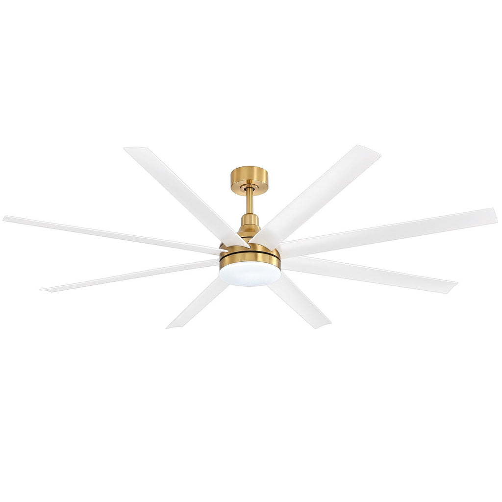 Grand ventilateur de plafond de 72 pouces avec télécommande et éclairage LED - 8 pales