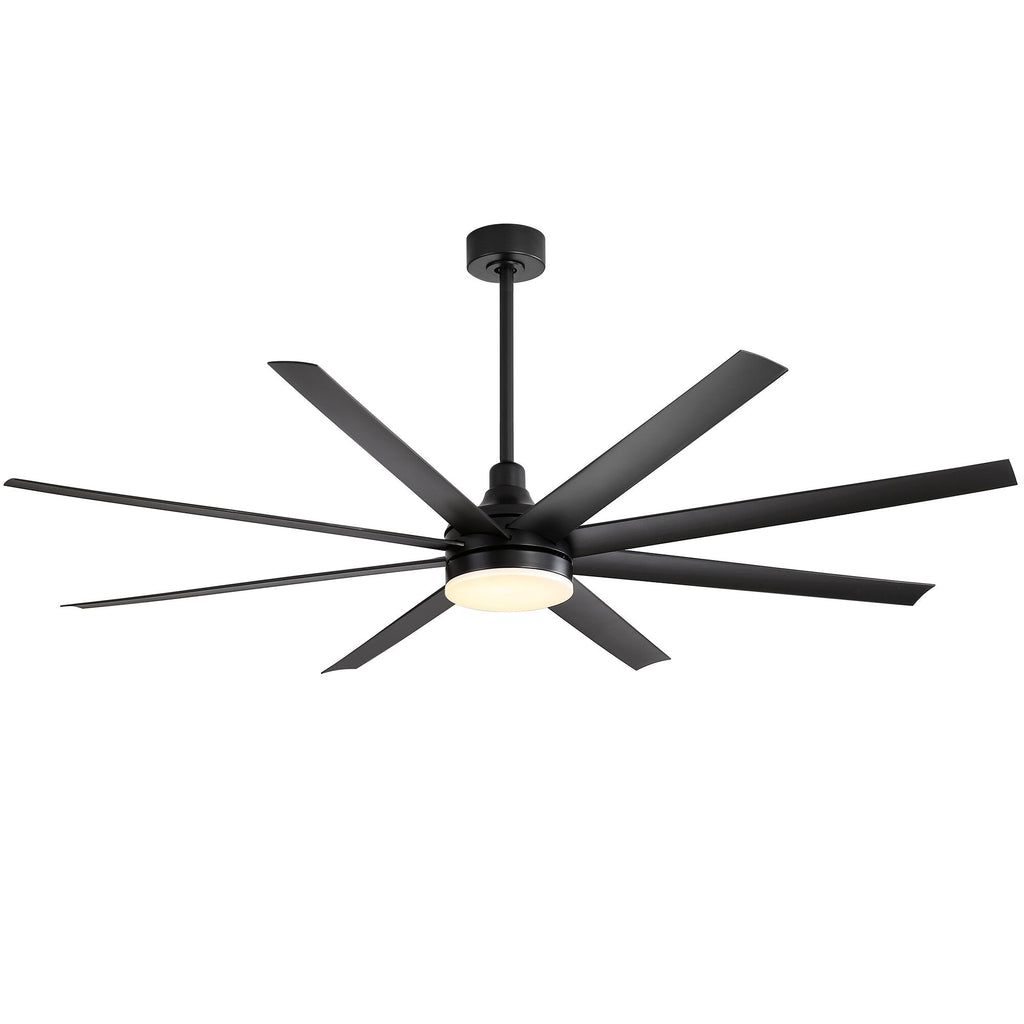 Grand ventilateur de plafond de 72 pouces avec télécommande et éclairage LED - 8 pales