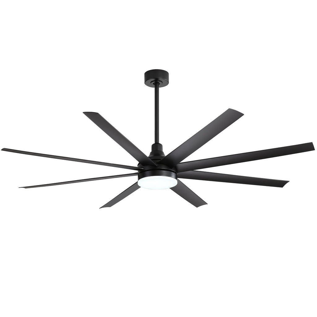 Grand ventilateur de plafond de 72 pouces avec télécommande et éclairage LED - 8 pales