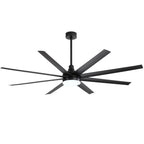 Grand ventilateur de plafond de 72 pouces avec télécommande et éclairage LED - 8 pales