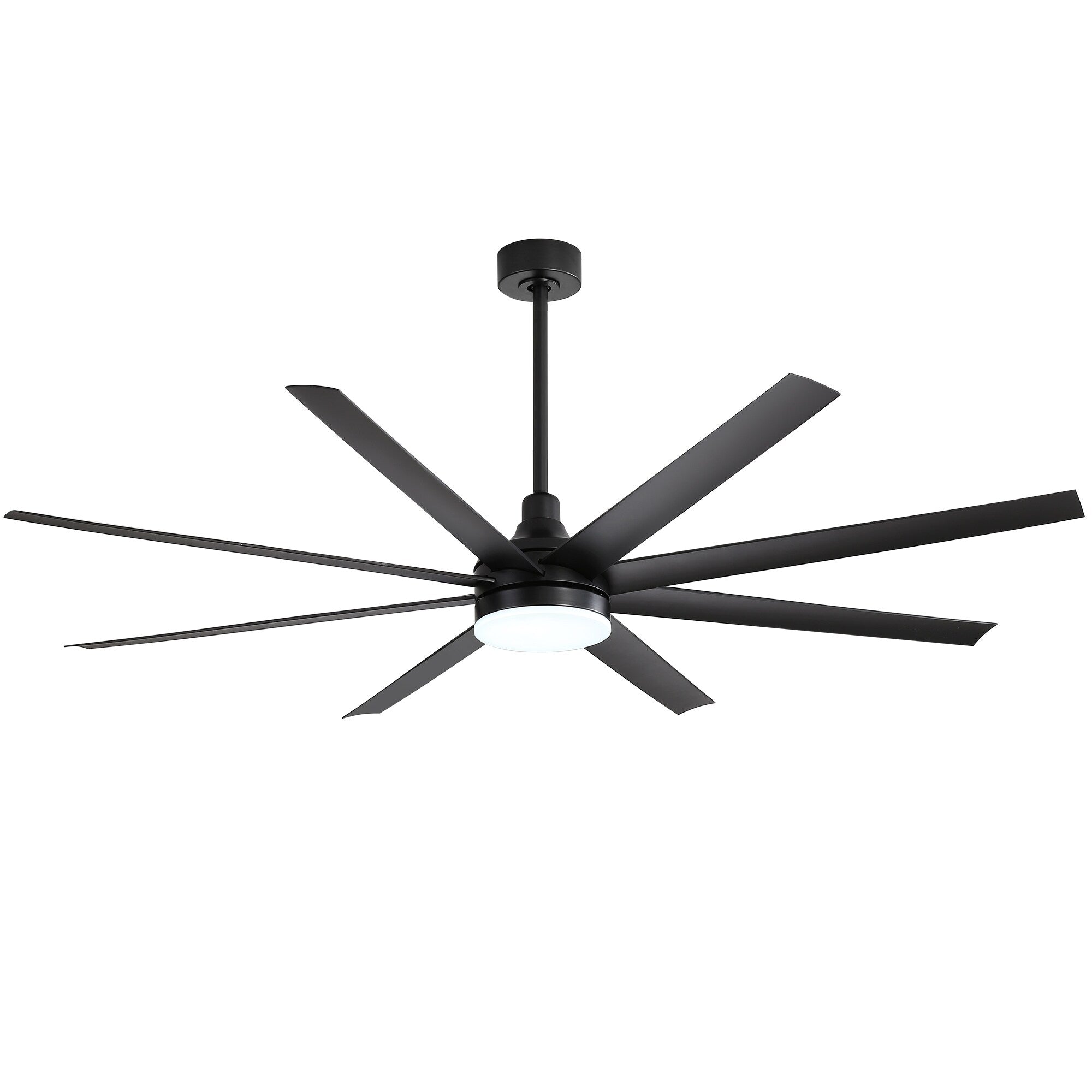 Grand ventilateur de plafond de 72 pouces avec télécommande et éclairage LED - 8 pales