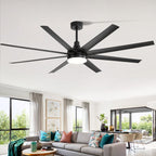 Grand ventilateur de plafond de 72 pouces avec télécommande et éclairage LED - 8 pales