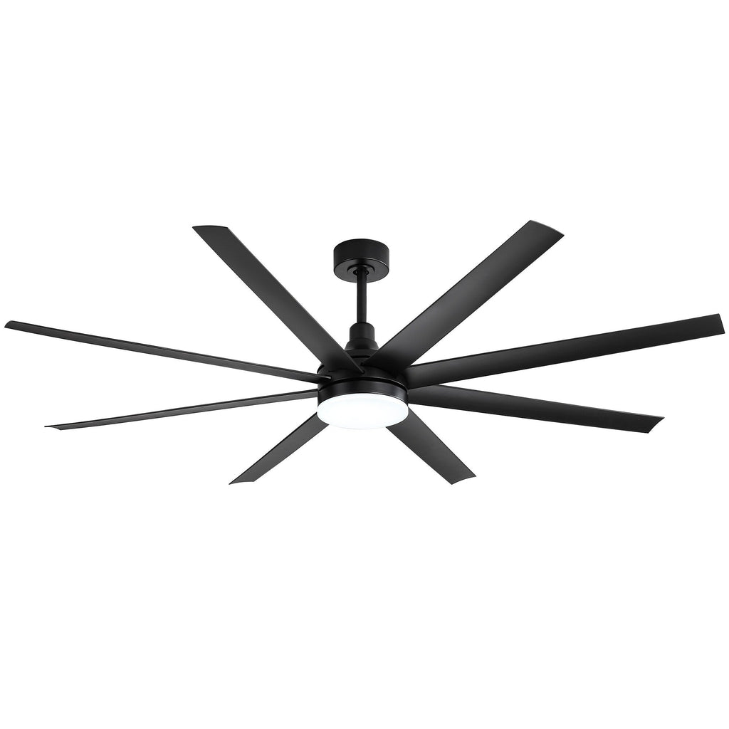 Grand ventilateur de plafond de 72 pouces avec télécommande et éclairage LED - 8 pales
