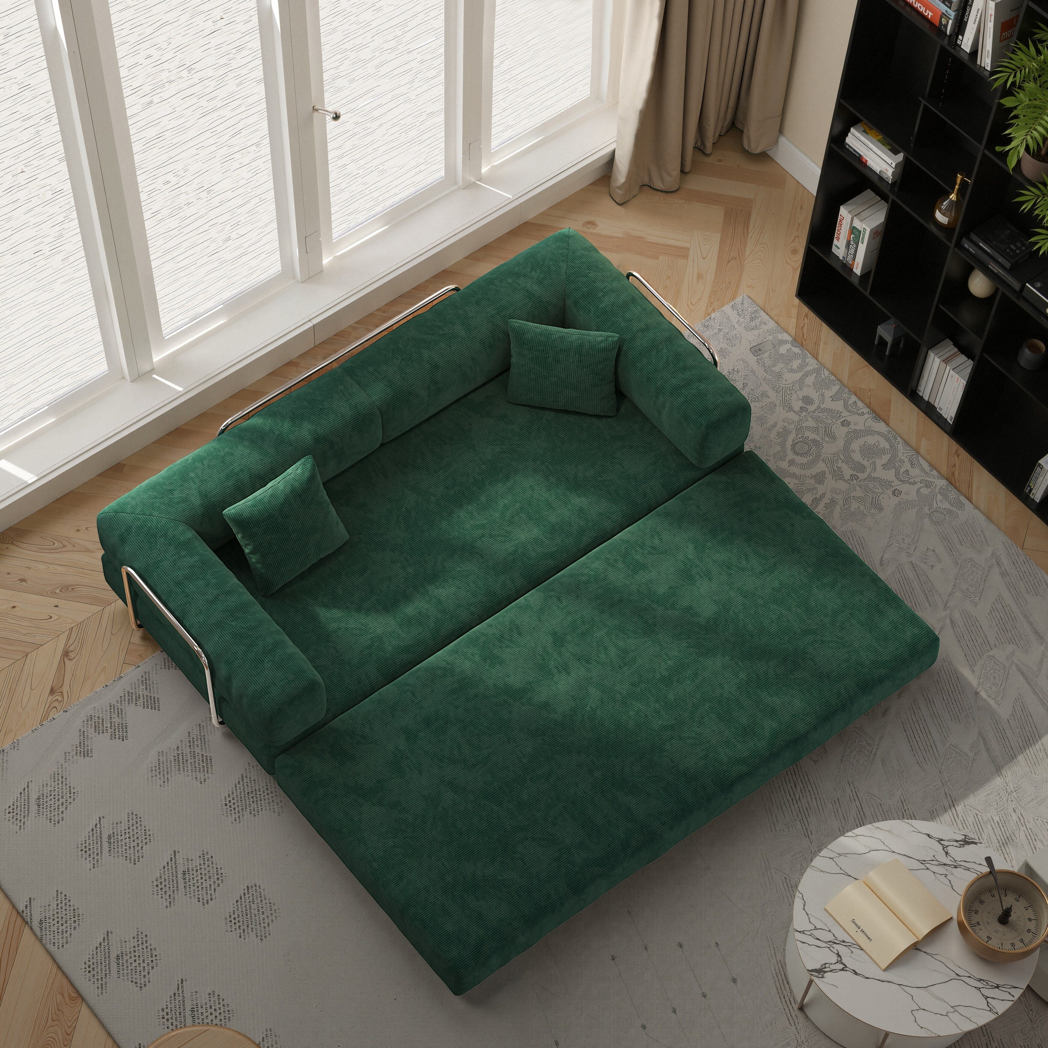 Canapé sectionnel modulaire de 78,8 pouces, canapé convertible en bloc de pudding, canapé-lit sur pied avec accoudoirs, canapé-lit confortable