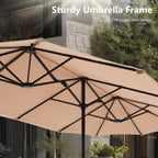Ensemble de salle à manger de patio 8 pièces MAISON ARTS avec parasol de patio de 13 pieds