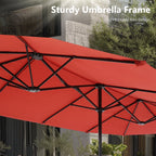 Ensemble de salle à manger de patio 8 pièces MAISON ARTS avec parasol de patio de 13 pieds