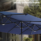 Ensemble de salle à manger de patio 8 pièces MAISON ARTS avec parasol de patio de 13 pieds
