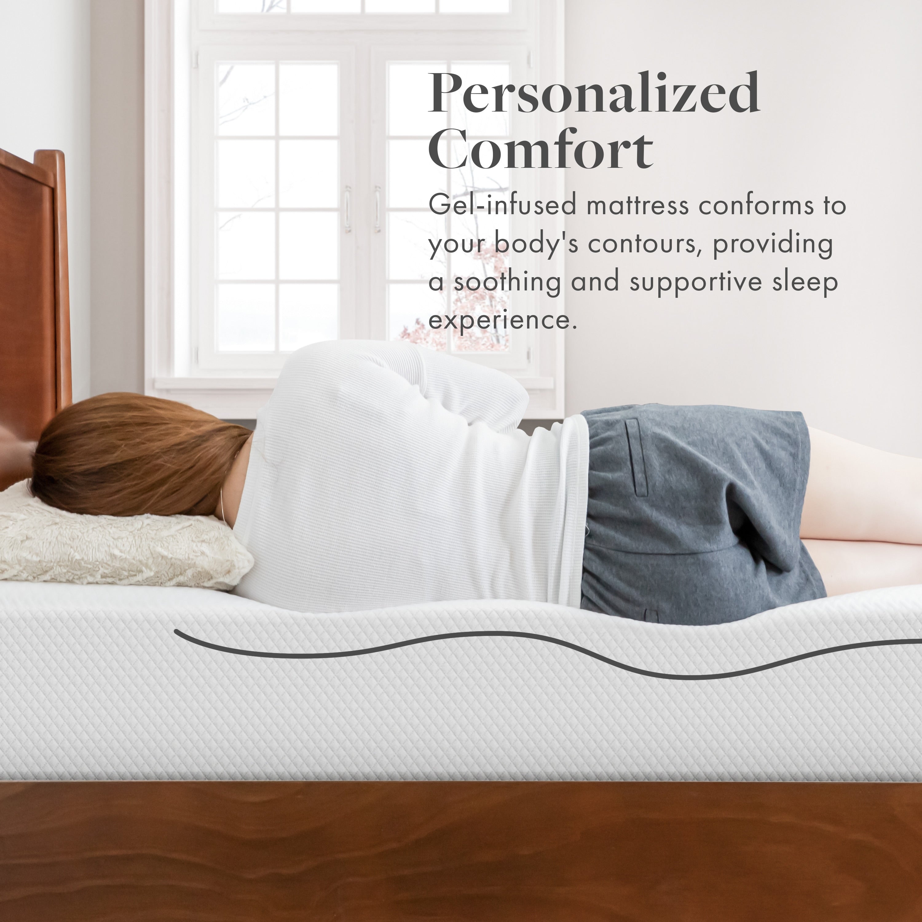 Matelas en mousse à mémoire de forme gel de qualité supérieure SoftNest Rejuv Collection de 10 pouces