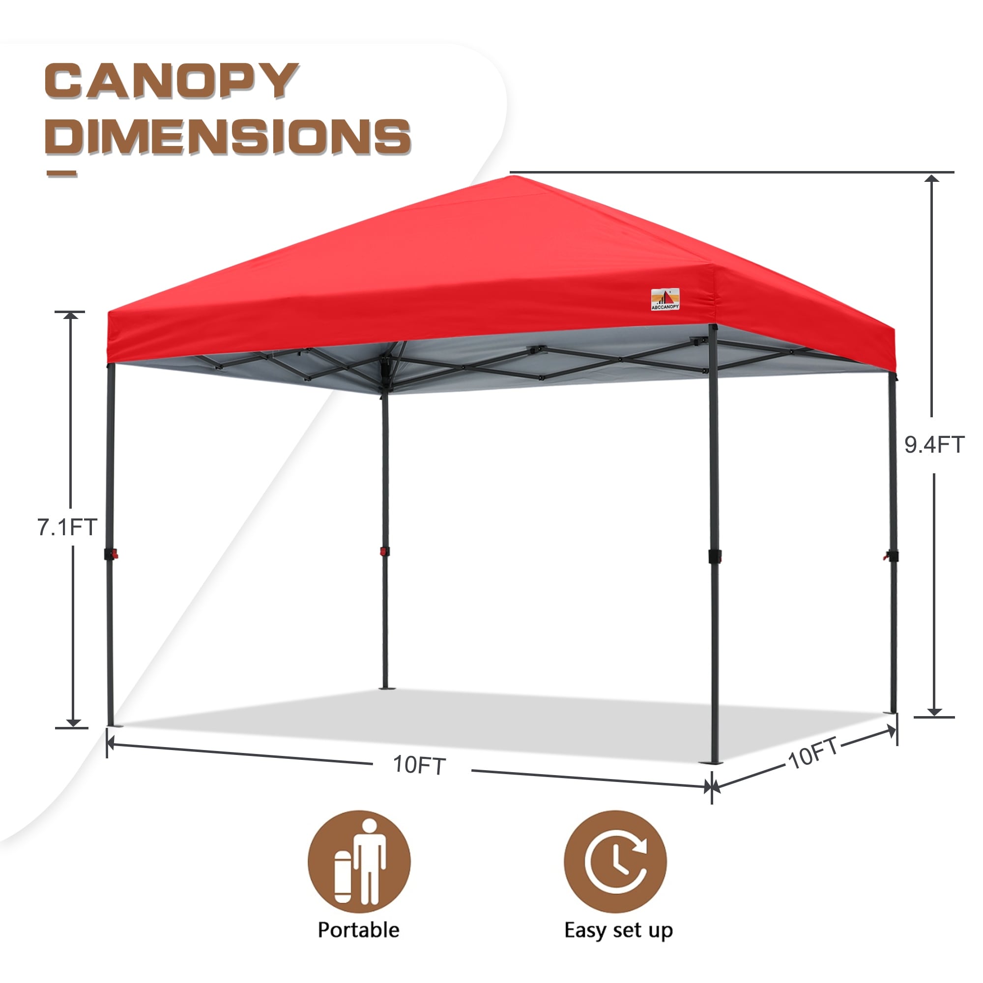 ABCCANOPY Tente à baldaquin facile à monter et durable Tente à baldaquin d'extérieur